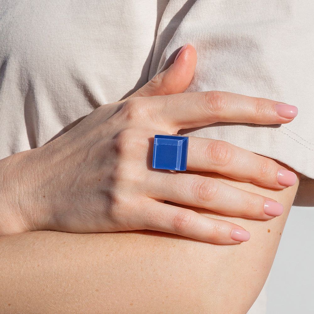 Foto von Statement Ring mit Stein 20mm • größenverstellbar