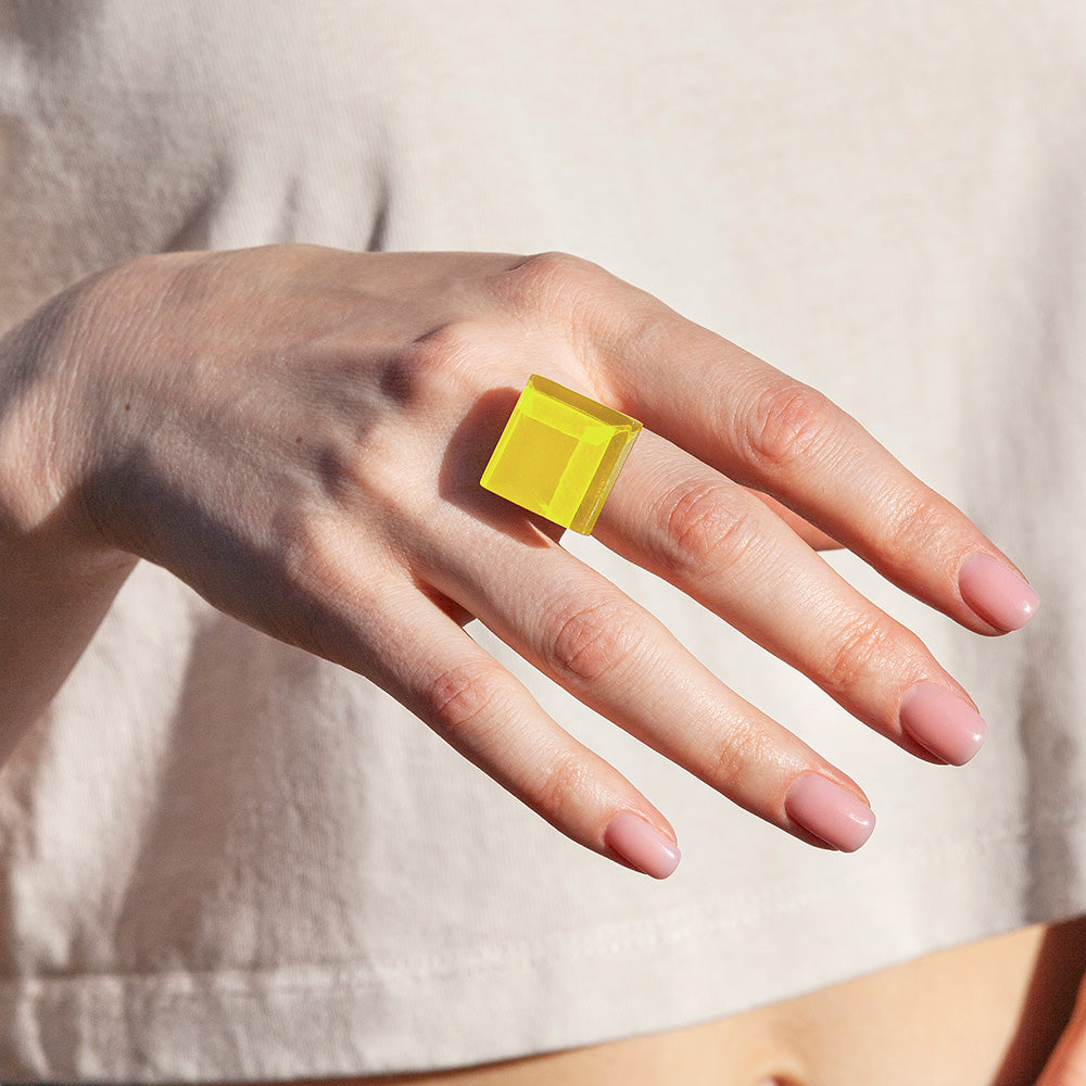 Foto von Statement ring with 20mm stone • adjustable size Foto von Statement ring with 20mm stone • adjustable size