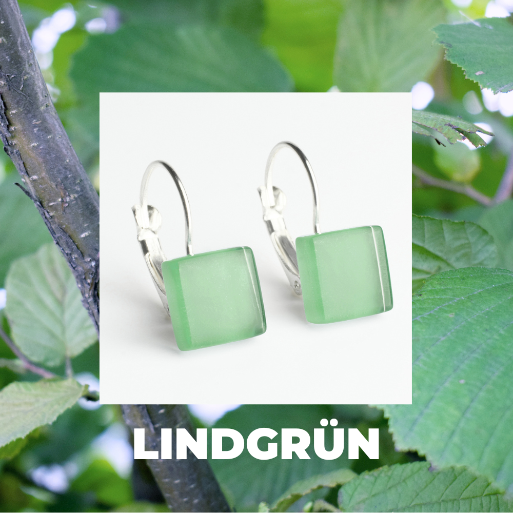 Foto von Geometrische Ohrringe aus Glas • 10mm