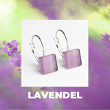 Foto von Geometrische Ohrringe aus Glas • 10mm