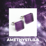 Foto von Small glass stud earrings • 10mm 