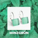 Foto von Geometrische Ohrringe aus Glas • 10mm