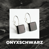 Foto von Geometrische Ohrringe aus Glas • 10mm