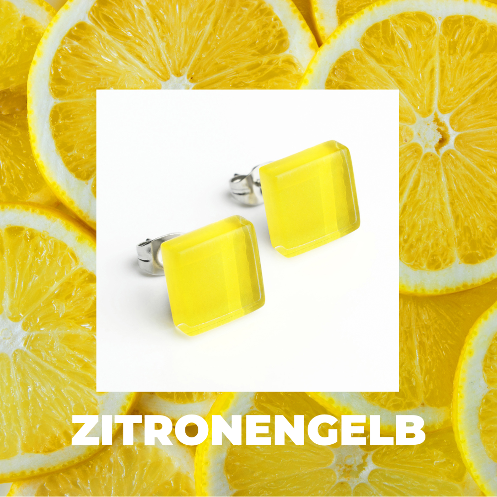 Foto von Small glass stud earrings • 10mm 