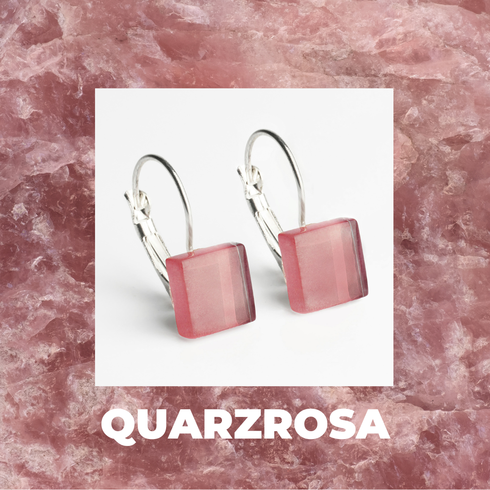 Foto von Geometrische Ohrringe aus Glas • 10mm