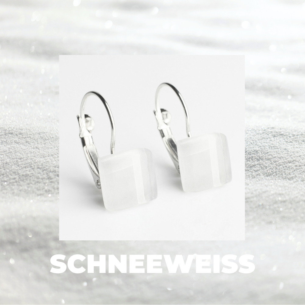 Foto von Geometrische Ohrringe aus Glas • 10mm