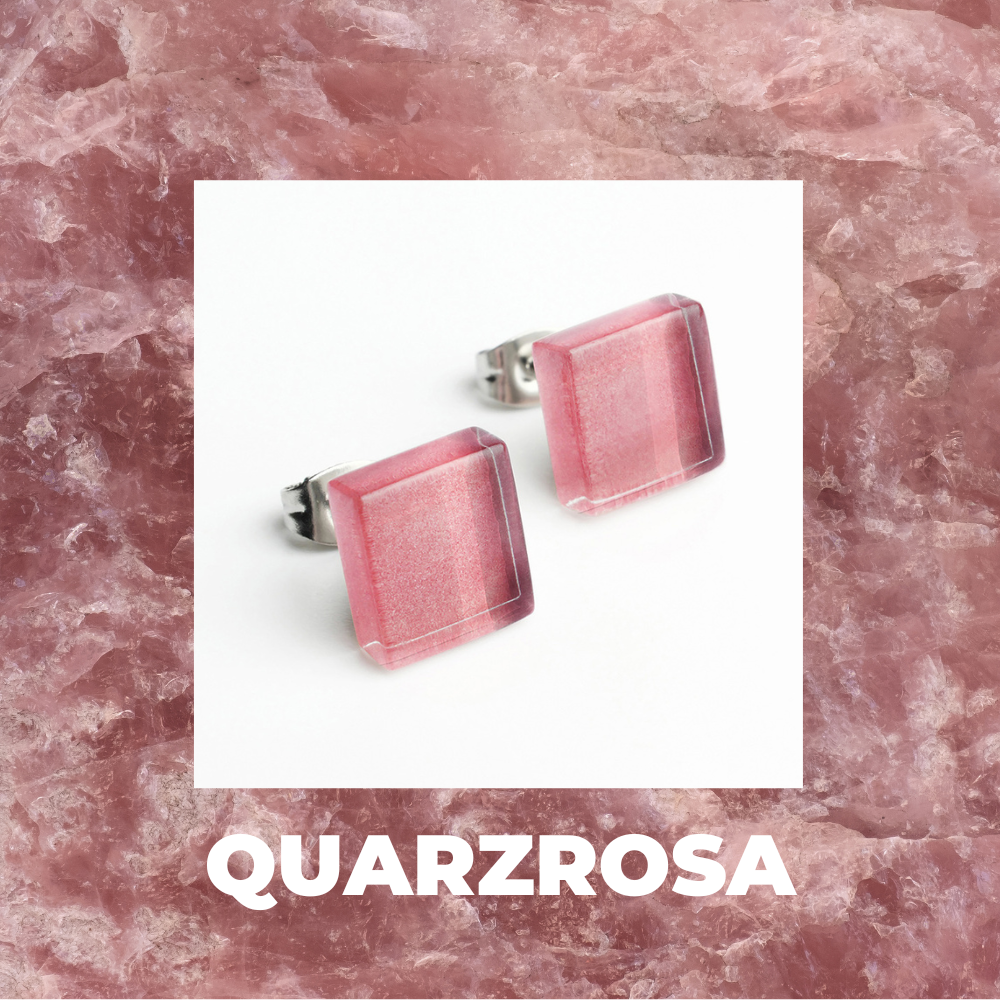 Foto von Small glass stud earrings • 10mm 