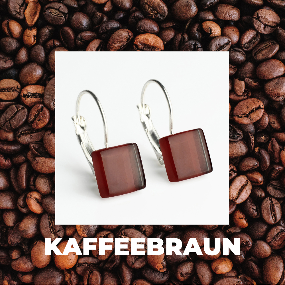 Foto von Geometrische Ohrringe aus Glas • 10mm