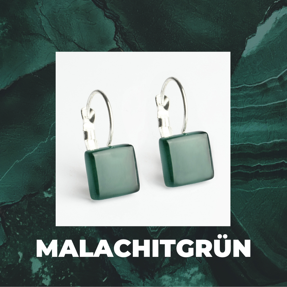 Foto von Geometrische Ohrringe aus Glas • 10mm