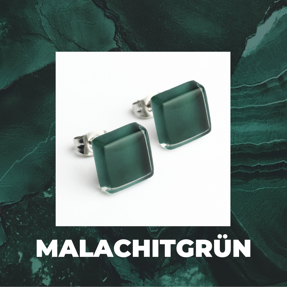 Foto von Small glass stud earrings • 10mm 