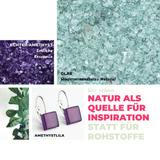 Foto von Geometrische Ohrringe aus Glas • 10mm