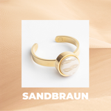 Foto von Adjustable ring with stone • 8mm