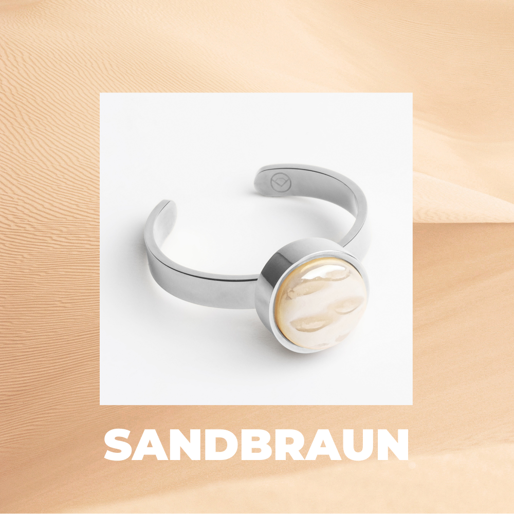 Foto von Adjustable ring with stone • 8mm
