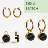 Foto von Hoop clip earrings with pendants • Mix & Match ear clips • 14mm