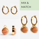 Foto von Hoop clip earrings with pendants • Mix & Match ear clips • 14mm