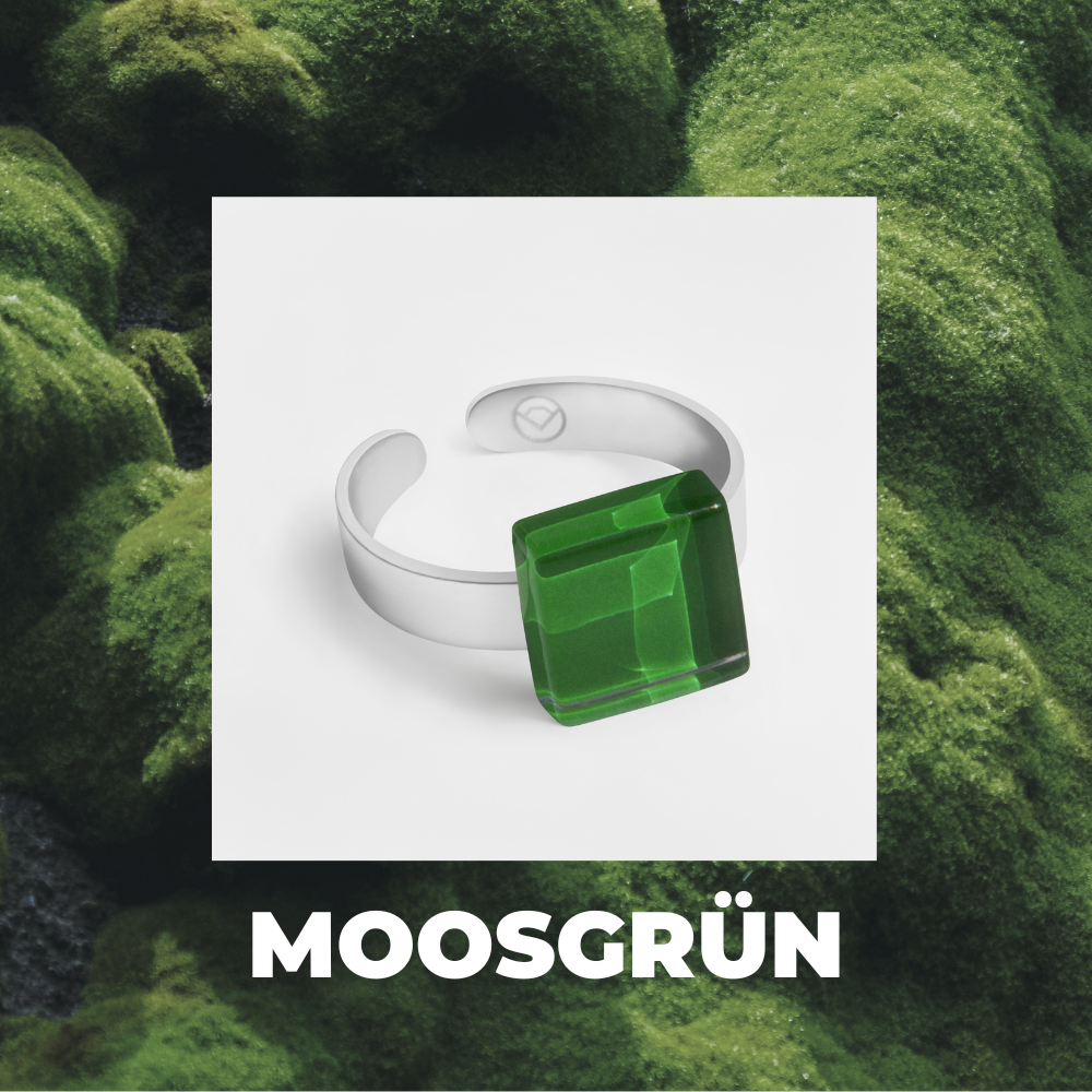 Foto von Small ring with 10mm stone • adjustable size