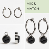 Foto von Ohrclip Creolen mit Einhänger • Mix & Match Ohrclips • 18mm