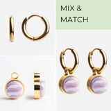 Foto von Hoop earrings with pendants • Mix & Match earrings • 12mm