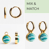 Foto von Creolen mit Anhänger  • Mix & Match Ohrringe • 12mm