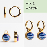 Foto von Hoop earrings with pendants • Mix & Match earrings • 12mm