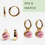 Foto von Hoop earrings with pendants • Mix & Match earrings • 12mm