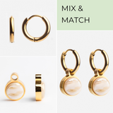 Foto von Hoop earrings with pendants • Mix & Match earrings • 12mm