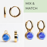 Foto von Hoop earrings with pendants • Mix & Match earrings • 12mm