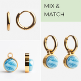 Foto von Hoop earrings with pendants • Mix & Match earrings • 12mm