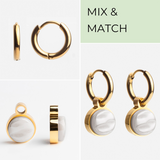 Foto von Hoop earrings with pendants • Mix & Match earrings • 12mm