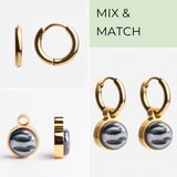 Foto von Hoop earrings with pendants • Mix & Match earrings • 12mm