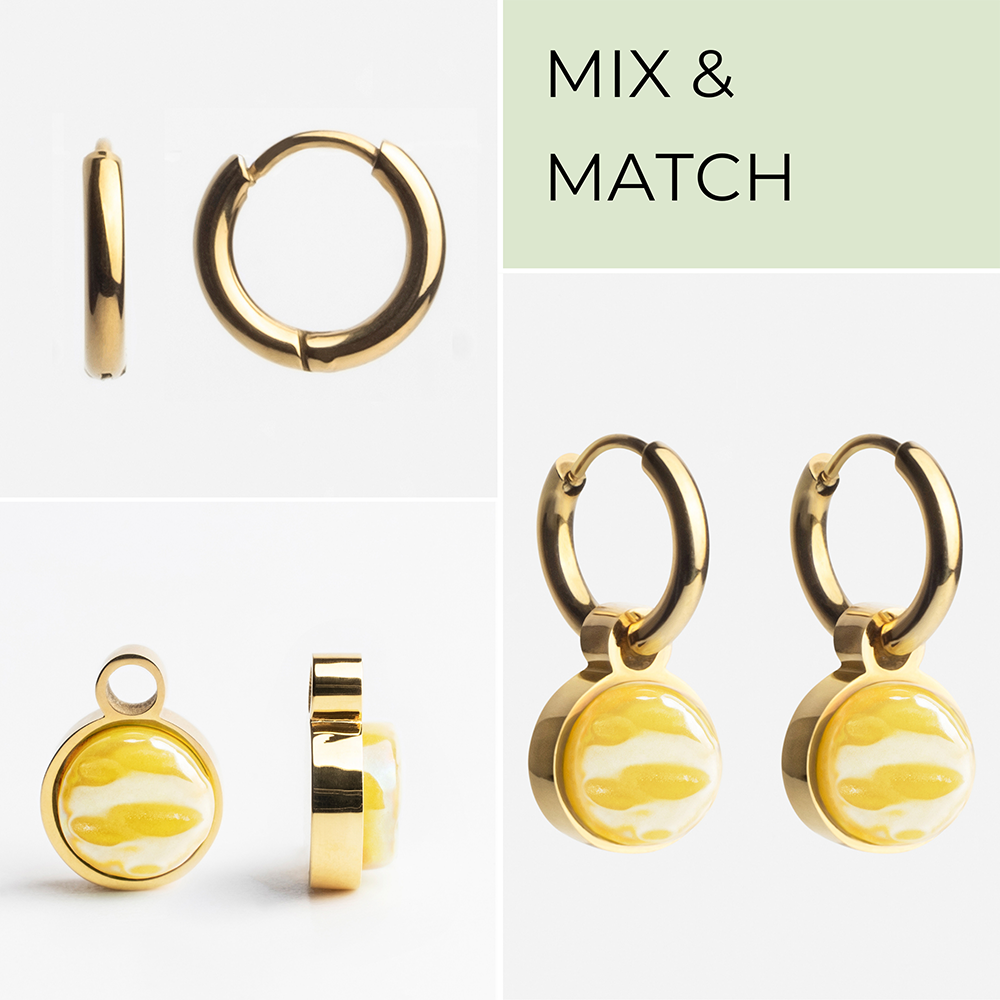 Foto von Creolen mit Anhänger  • Mix & Match Ohrringe • 12mm