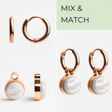 Foto von Hoop earrings with pendants • Mix & Match earrings • 12mm