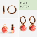 Foto von Hoop earrings with pendants • Mix & Match earrings • 12mm