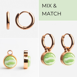 Foto von Hoop earrings with pendants • Mix & Match earrings • 12mm