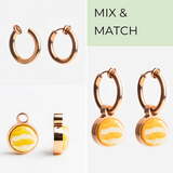 Foto von Hoop clip earrings with pendants • Mix & Match ear clips • 14mm