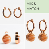 Foto von Hoop clip earrings with pendants • Mix & Match ear clips • 14mm