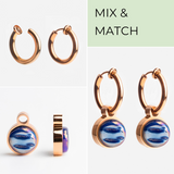 Foto von Hoop clip earrings with pendants • Mix & Match ear clips • 14mm