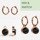 Foto von Hoop clip earrings with pendants • Mix & Match ear clips • 14mm