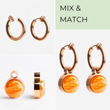 Foto von Hoop clip earrings with pendants • Mix & Match ear clips • 14mm