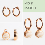 Foto von Hoop clip earrings with pendants • Mix & Match ear clips • 14mm