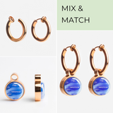 Foto von Hoop clip earrings with pendants • Mix & Match ear clips • 14mm