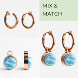 Foto von Hoop clip earrings with pendants • Mix & Match ear clips • 14mm