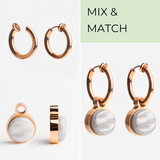 Foto von Hoop clip earrings with pendants • Mix & Match ear clips • 14mm