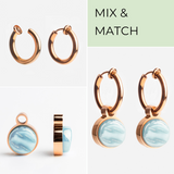 Foto von Hoop clip earrings with pendants • Mix & Match ear clips • 14mm