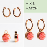 Foto von Hoop clip earrings with pendants • Mix & Match ear clips • 14mm