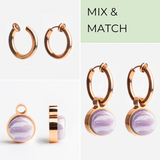 Foto von Hoop clip earrings with pendants • Mix & Match ear clips • 14mm