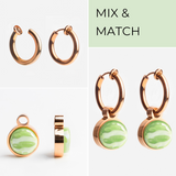 Foto von Hoop clip earrings with pendants • Mix & Match ear clips • 14mm