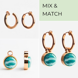 Foto von Hoop clip earrings with pendants • Mix & Match ear clips • 14mm