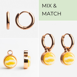 Foto von Hoop earrings with pendants • Mix & Match earrings • 12mm