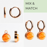 Foto von Hoop earrings with pendants • Mix & Match earrings • 12mm